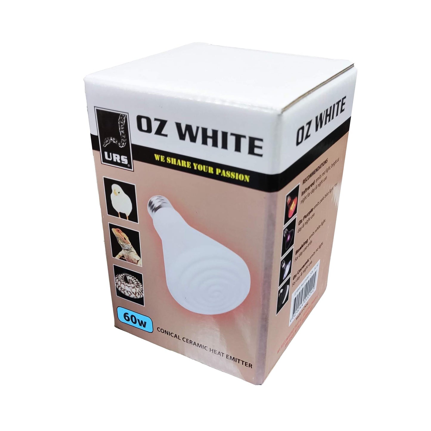 OZ White Ceramic Heat Emitter