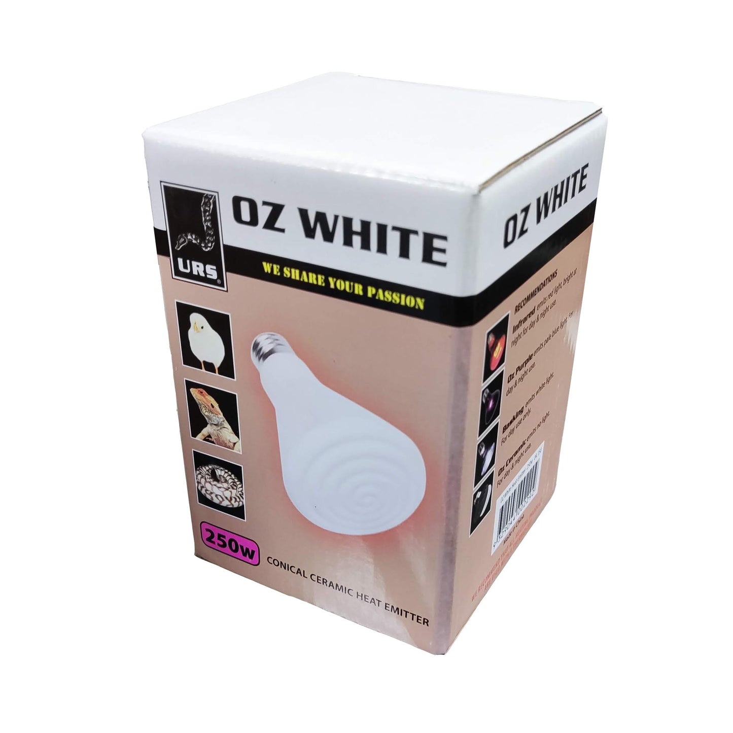 OZ White Ceramic Heat Emitter