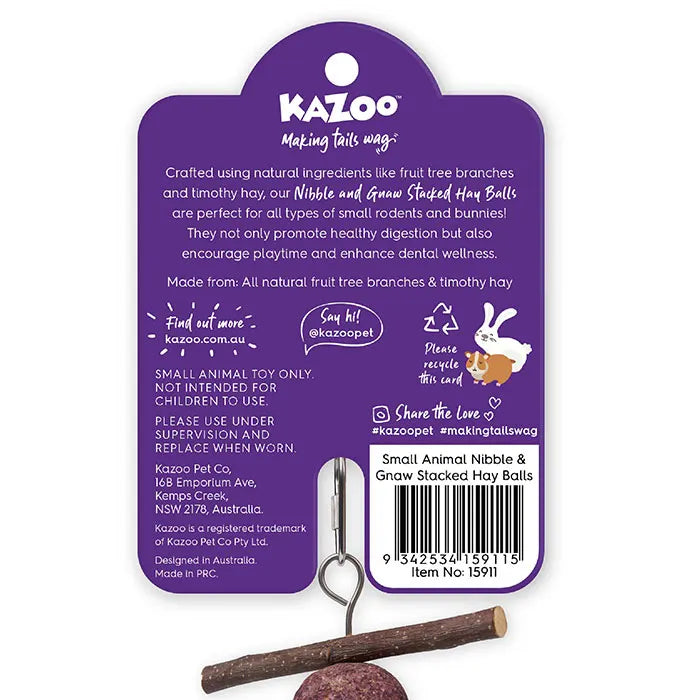 Kazoo Nibble & Knaw Stacked Hay Balls
