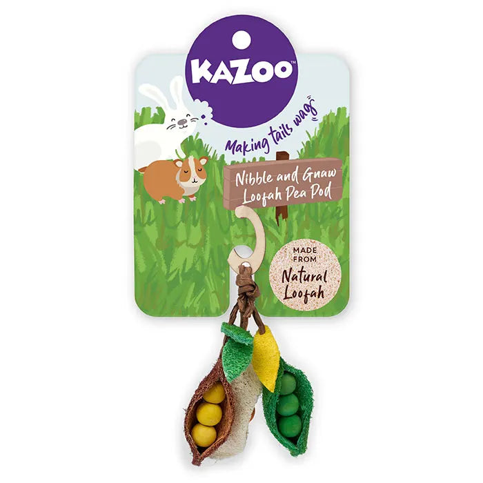 Kazoo Nibble & Gnaw Loofah Pea Pod
