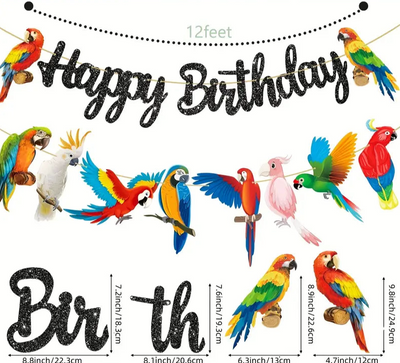 Bird Happy Birthday Banner