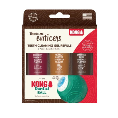 Enticers Teeth Cleaning Gel Refills for Kong Dental Ball