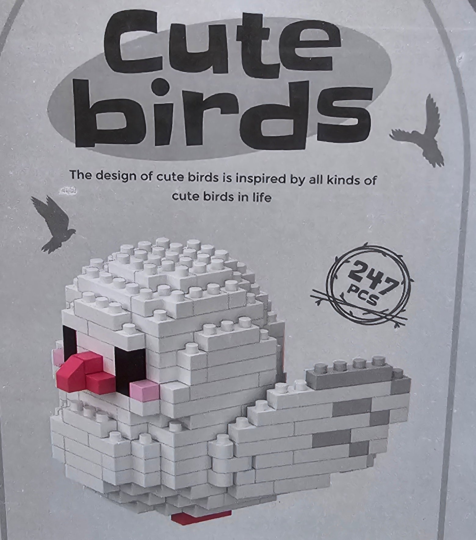 Cute birds building blocks