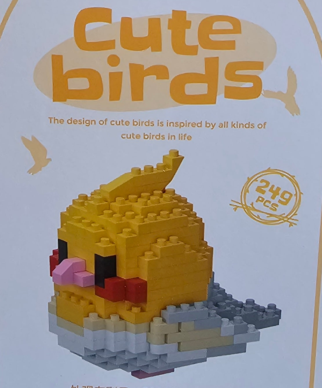 Cute birds building blocks