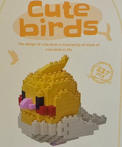 Cute birds building blocks