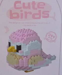 Cute birds building blocks