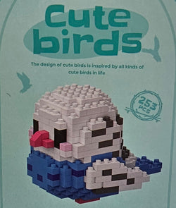 Cute birds building blocks