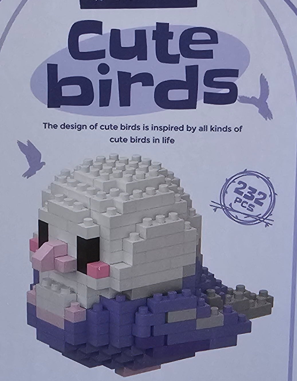 Cute birds building blocks