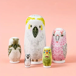 Painted Birds Russian doll