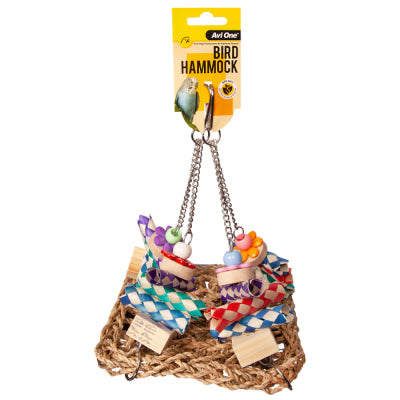 Bird Hammock Natural 2 Hook 18 X 18cm