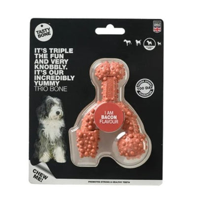 Nylon Trio Bone For Dogs - Bacon