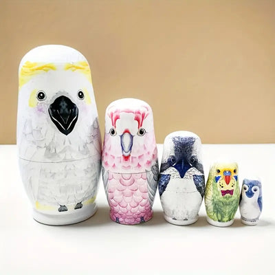 Painted Birds Russian doll