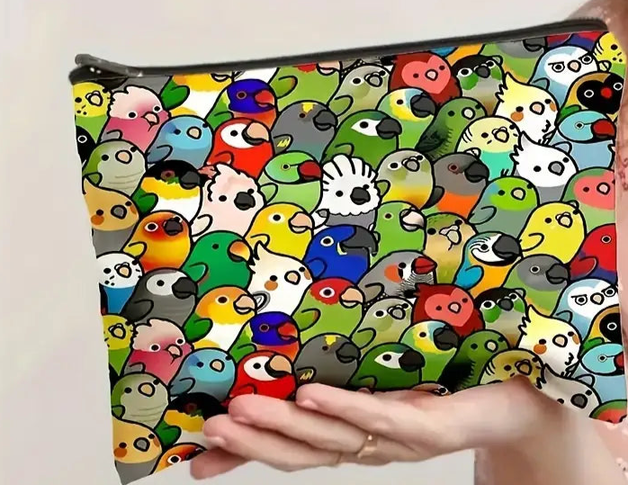 Cute Bird makeup bag/Pencil Case