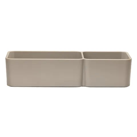Small Animal Feeder Bowl Double Rectangular - Weighted