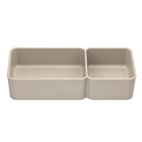 Small Animal Feeder Bowl Double Rectangular - Weighted