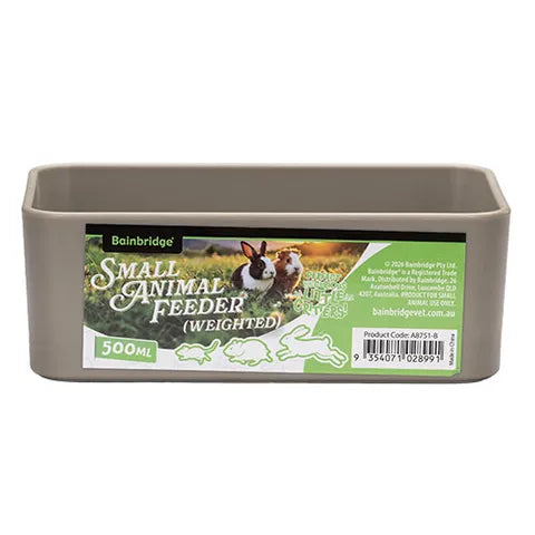 Small Animal Feeder Bowl Rectangle - Weighted