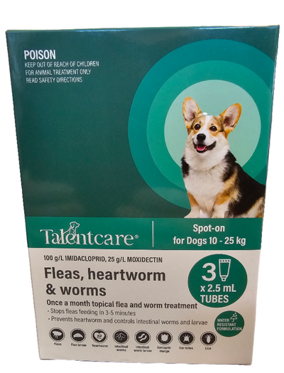 Talentcare® Spot-on for Dogs 10 – 25 kg (3 PACK)