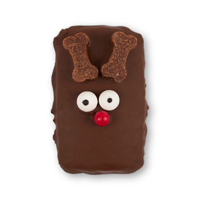 Christmas Rudolph Carob Dog Cookie