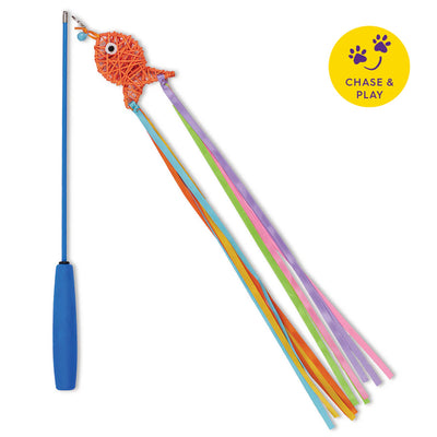 Kitty Play Wand - Streamer Fish