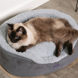 Manhattan Dog Bed - Grey & White