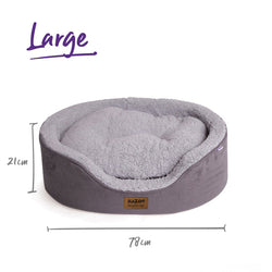 Manhattan Dog Bed - Grey & White