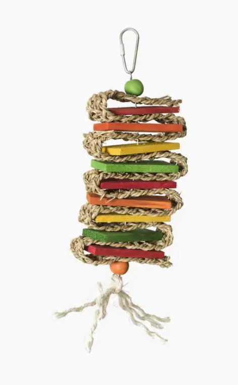 Large Grass Woven Stack Bird Toy