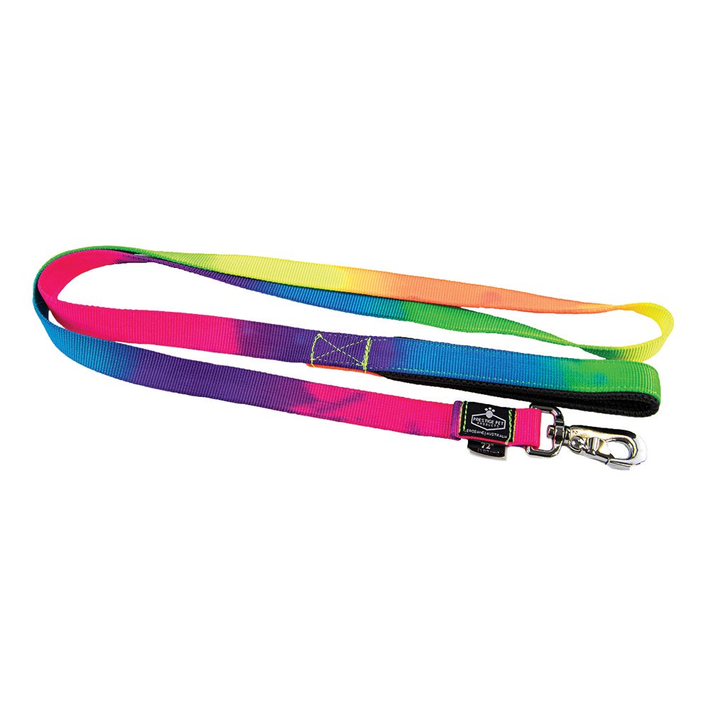 Soft Padded Leash 1" x 6' Rainbow (183cm)