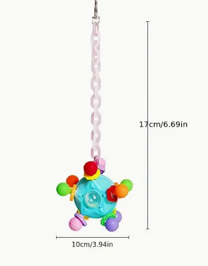 Parrot Chew Soft Toy With Plastic Chain
