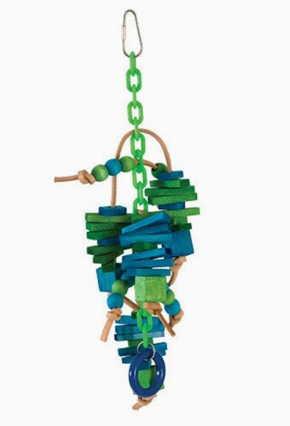 Tug Lover with Wooden Beads Bird Toy – Featherland