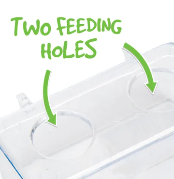 Bird Feeder Plastic - 2 Hole