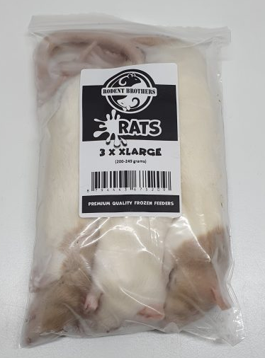 Rats X Large 3 Pack (200-249 grams)-Pick up only.