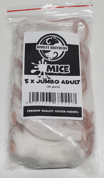 Jumbo Adult Mice 5 pack (30+grams)-Pick up only.