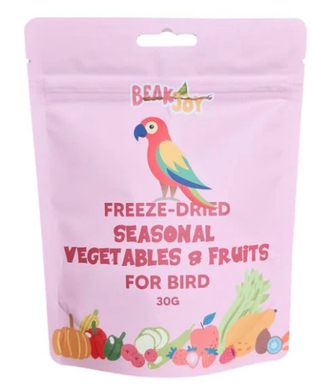 Beak Joy Freeze Dried Seasonal Fruit and Vegetables 30g