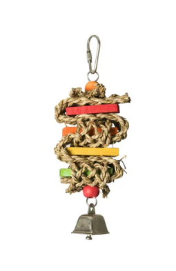 Double Grass woven slat bird toy