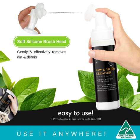 Rinse-Free Portable Paw & Coat Cleaner (Aloe, Lemongrass & Lavender)