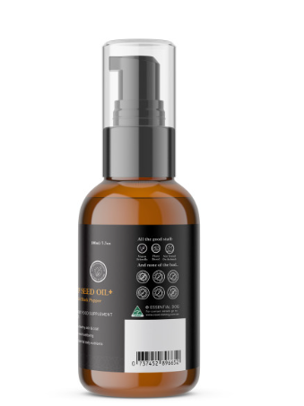 100% Raw Hemp Seed Oil: Turmeric and Black Pepper (Food Supplement)