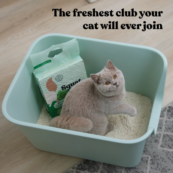 Squat Club Plant Powered Flushable Cat Litter