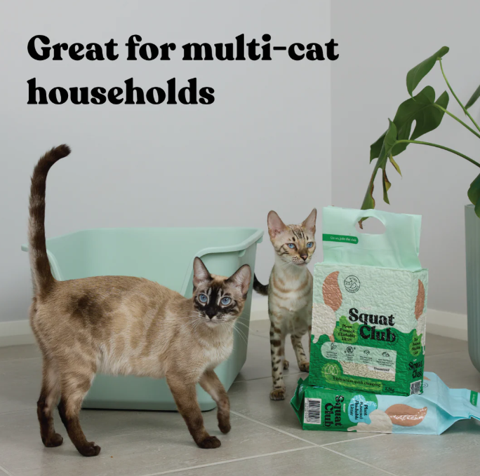 Squat Club Plant Powered Flushable Cat Litter