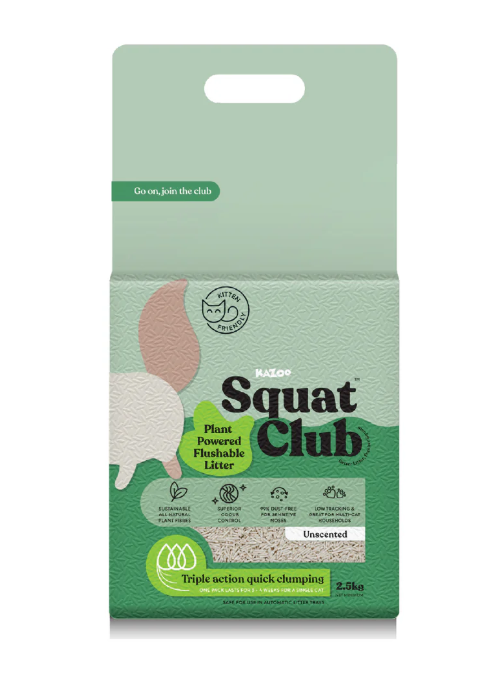 Squat Club Plant Powered Flushable Cat Litter