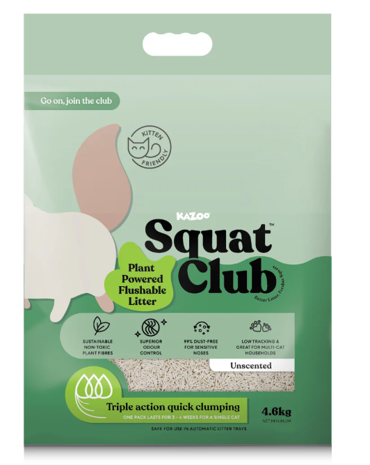 Squat Club Plant Powered Flushable Cat Litter