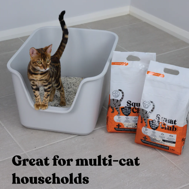 Squat Club Deep Clean Eco Charcoal Cat Litter