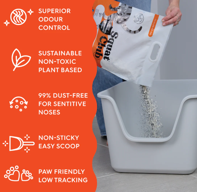 Squat Club Deep Clean Eco Charcoal Cat Litter
