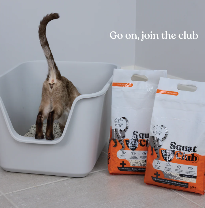 Squat Club Deep Clean Eco Charcoal Cat Litter