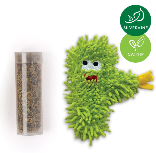 Scruffy Cactus with replacement catnip & silvervine