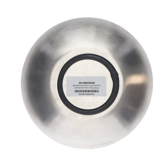 ZEEZ SIGNATURE COLLECTION SS CURVED PET BOWL
