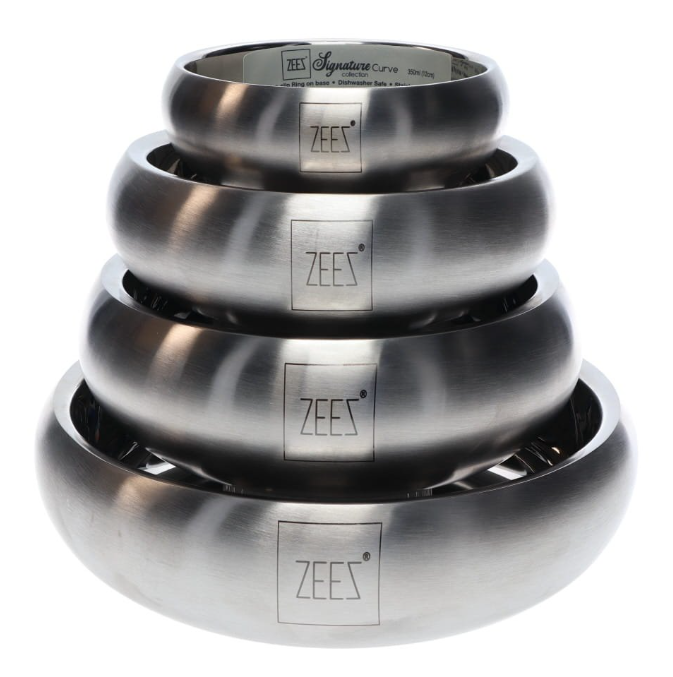 ZEEZ SIGNATURE COLLECTION SS CURVED PET BOWL