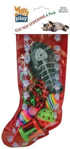 Kitty Play Christmas Stocking Toys For Cats 6 Pack