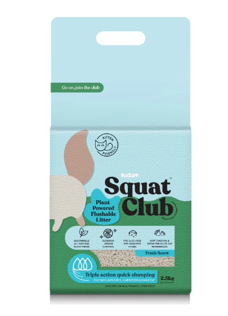Squat Club Plant Powered Flushable Cat Litter
