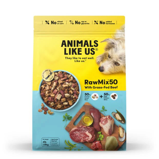 Animals Like Us Raw Mix 50 with Grass Fed Beef Freeze Dried Dog Food