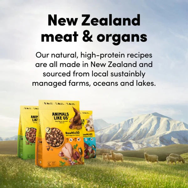 Animals Like Us Raw Mix 50 with Grass Fed Beef Freeze Dried Dog Food